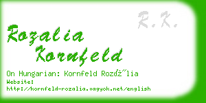 rozalia kornfeld business card